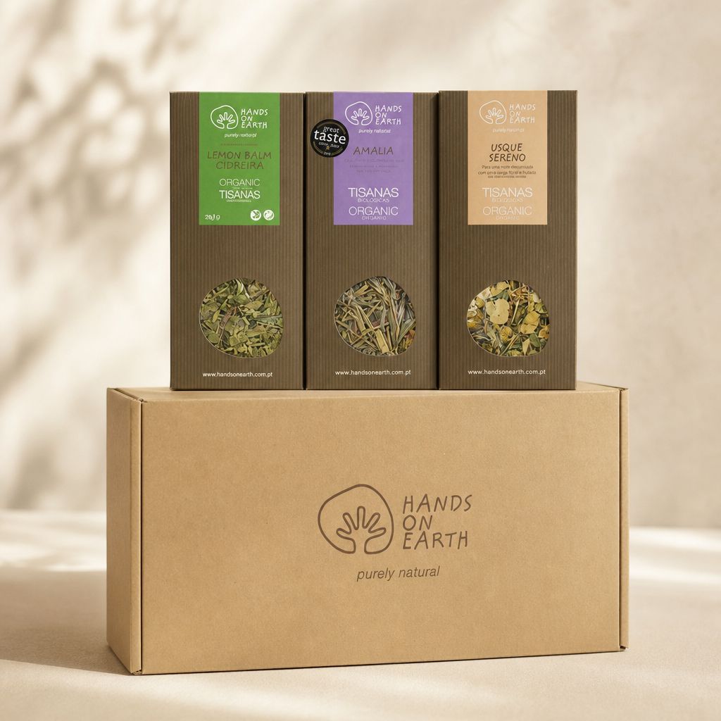 Packs Presente Hands on Earth com produtos portugueses