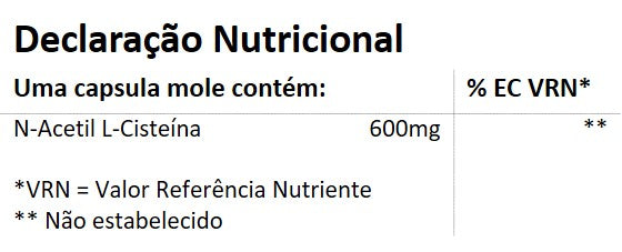 Food supplement N-acetyl-cysteine NAC