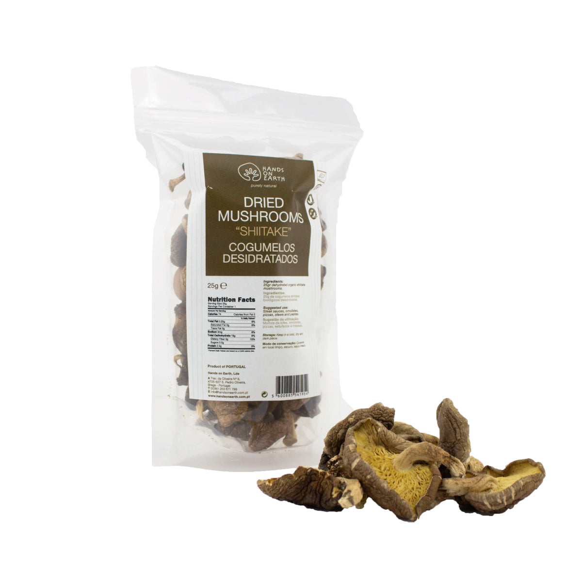 Saco de Cogumelo Shiitake Orgânico Desidratado 50g – natural e saudável para cozinhar