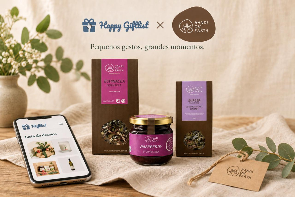 Parceria hands on earth com Happy Giftlist