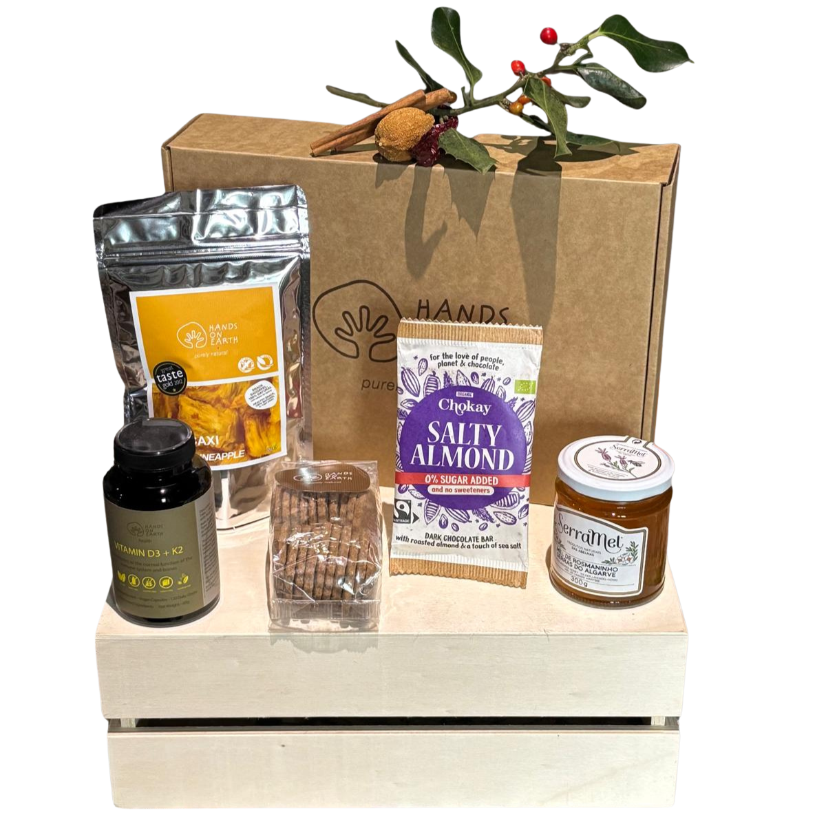 coleccao de cabazes de natal da hands on earth