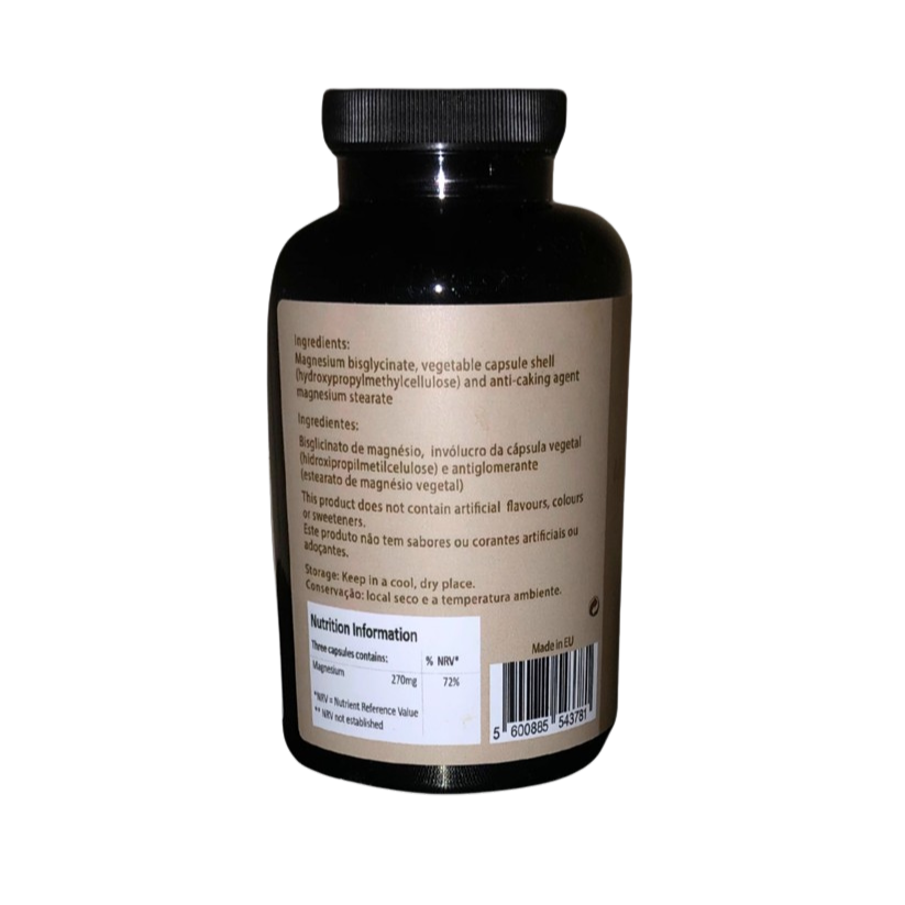 Magnesio bisglicinado 100mg hands on earth health - embalagem original