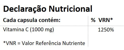 Vitamin C food supplement nutritional facts