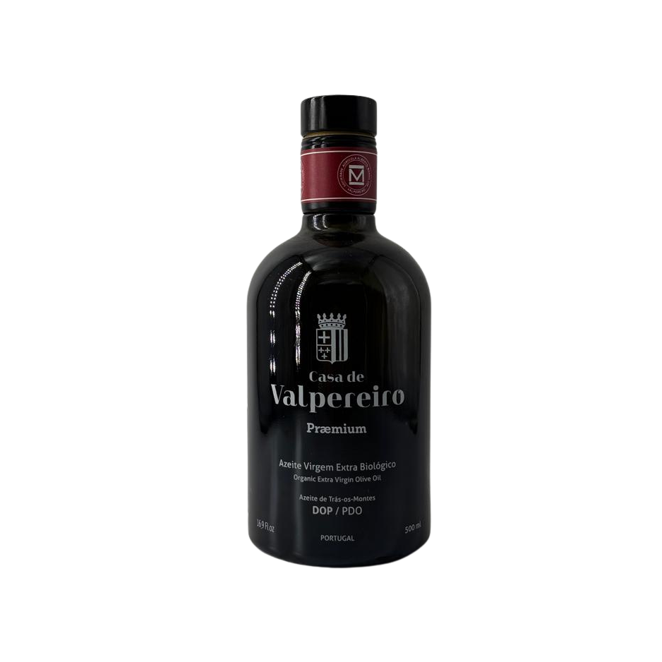 Azeite Extra Virgem Biológico Casa de Valpereiro Premium 500 ml na embalagem original