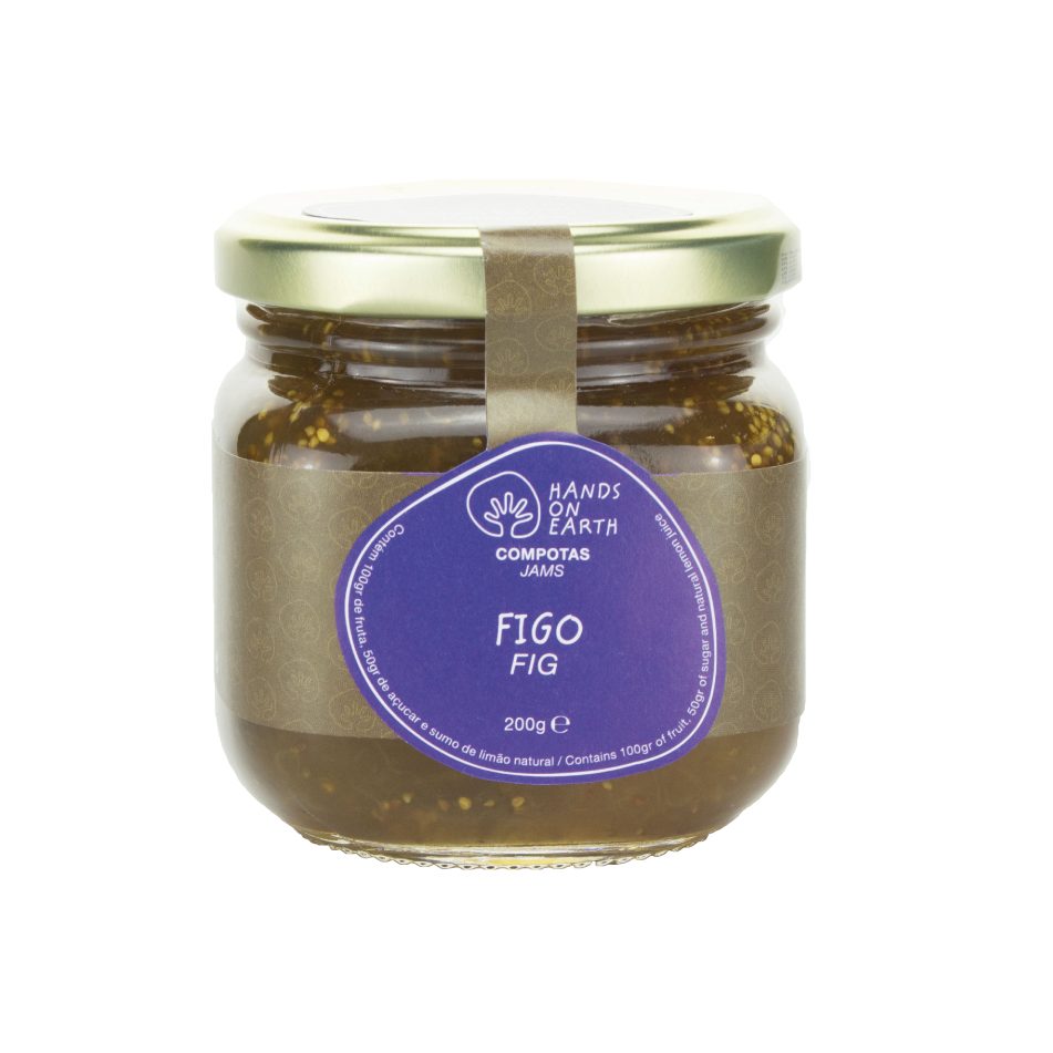 Compota Artesanal de Figo Hands on Earth 200g na embalagem original