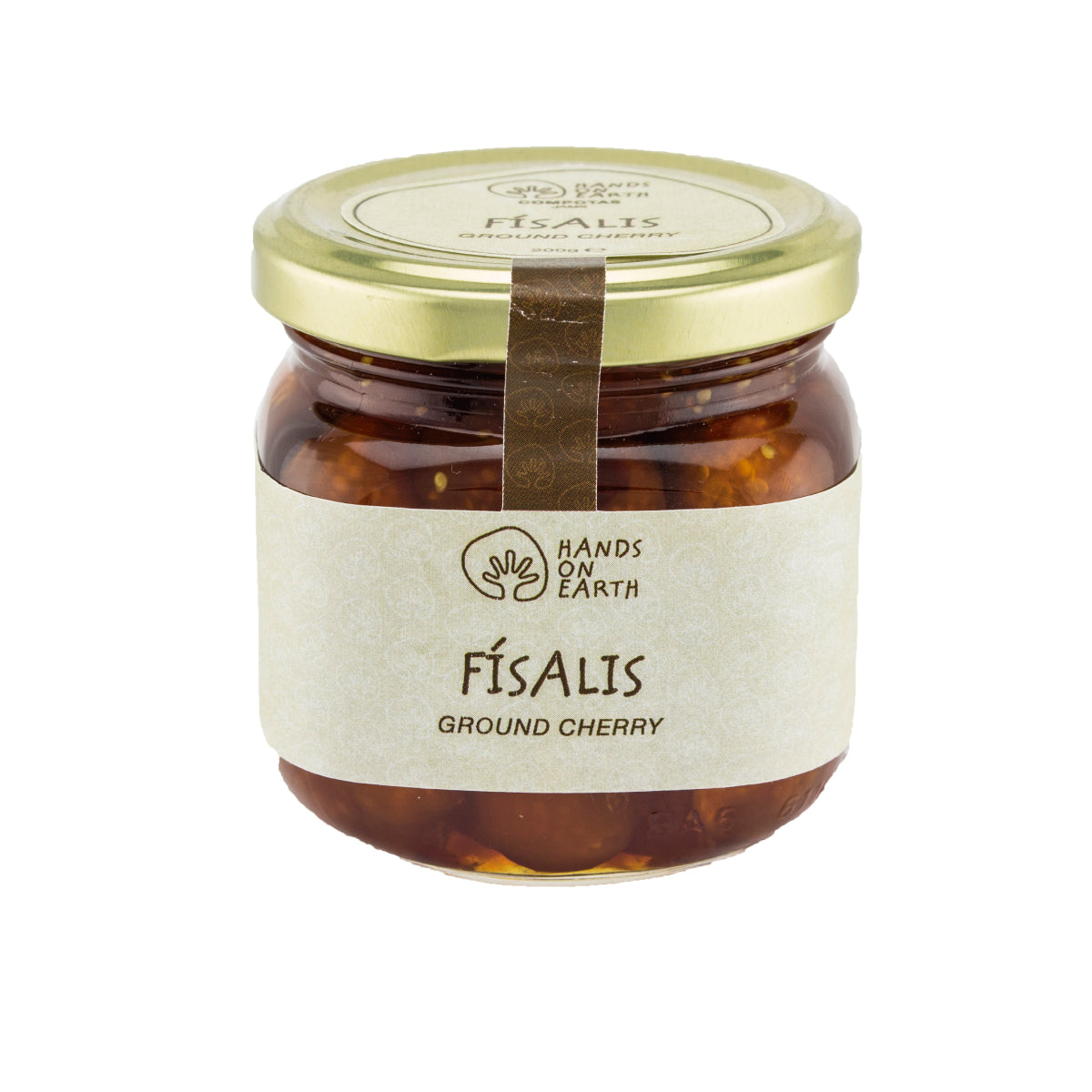 Compota artesanal de fisális 200g Hands on Earth – natural, sem conservantes, feita com frutas frescas.