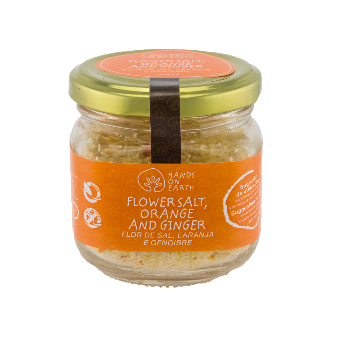 fleur de sel flavored with orange and ginger to season red meat from Hands on Earth
