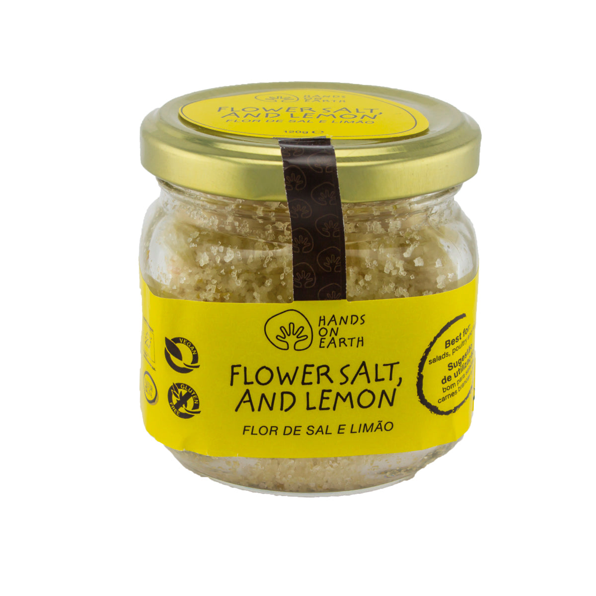fleur de sel flavoured with lemon zest ideal to season lean meat from hands on earth