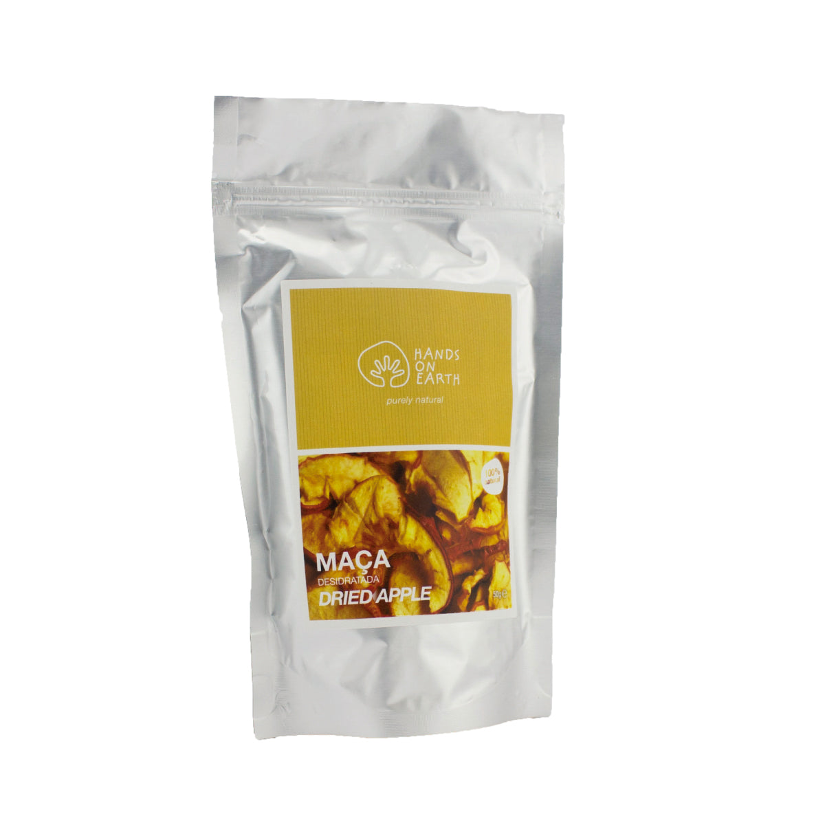 Saco de Maçã Desidratada 50g – snack saudável, natural e sem açúcar