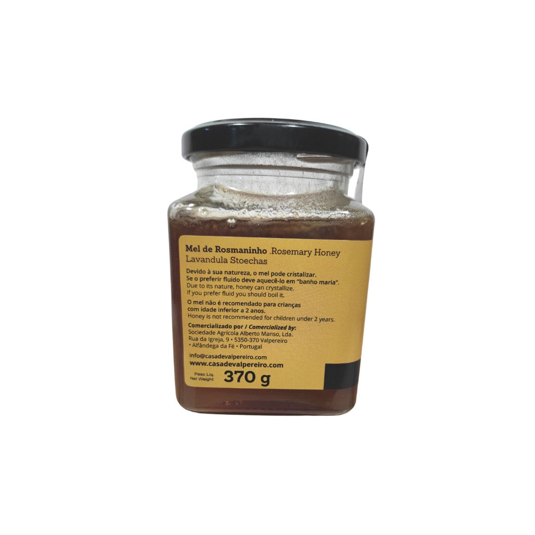 Tabela nutricional e lista de ingredientes do Mel de Rosmaninho Casa de Valpereiro 370 g