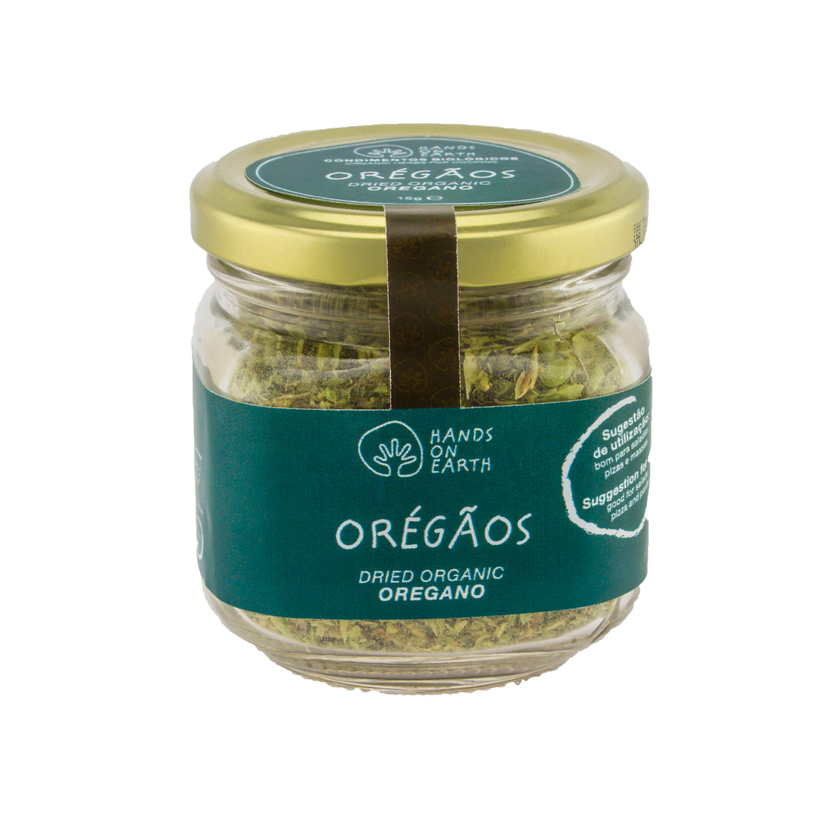 Frasco de Óregãos Orgânicos 15g – erva aromática biológica ideal para pizzas, massas e culinária mediterrânea