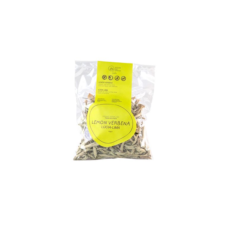 organic lemon verbena herbal tea, 10g bag, 24 caffeine-free cups, refreshing lemon flavor, award-winning