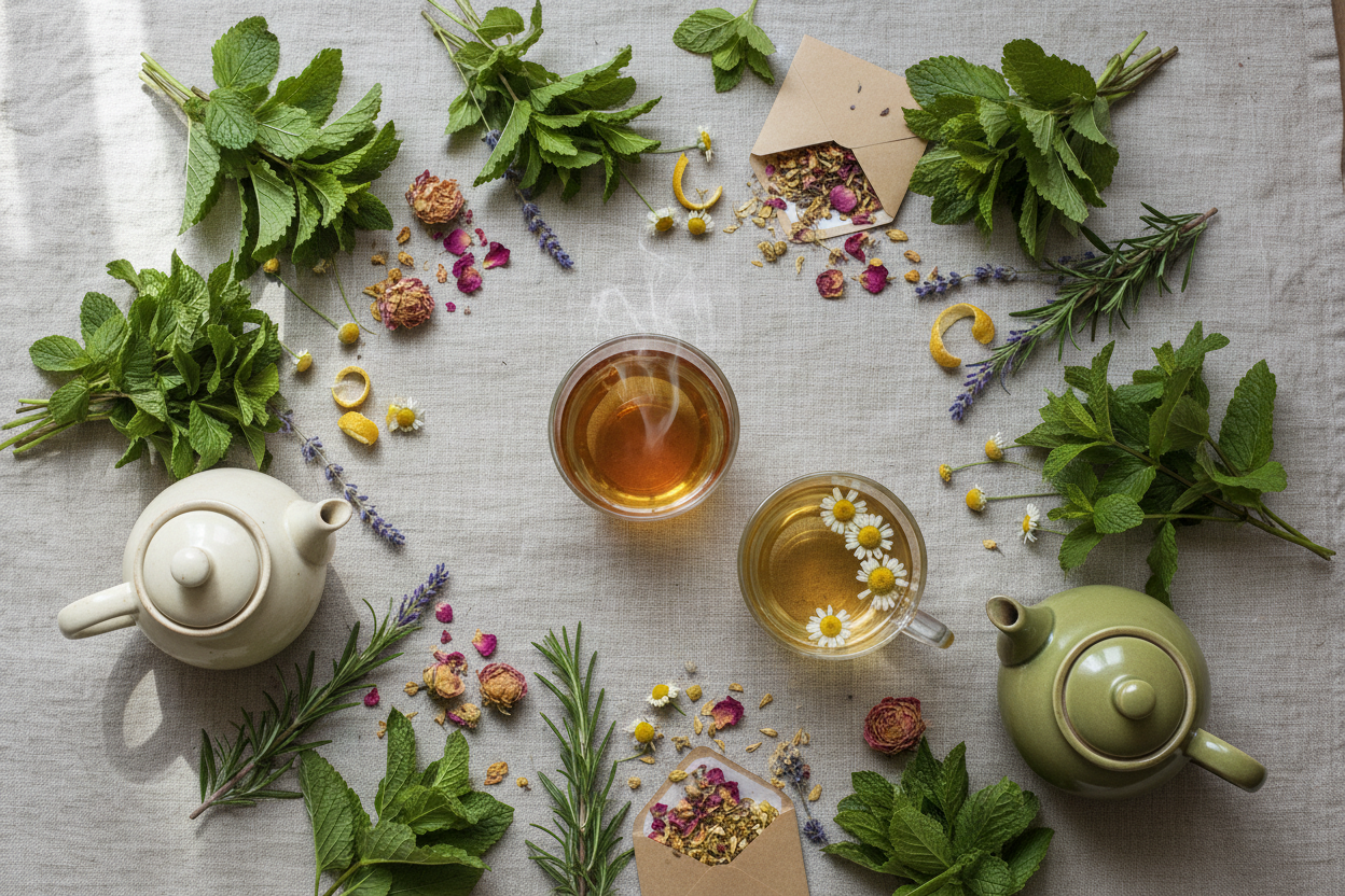 Plantas, ervas e infusões naturais para um estilo de vida saudável