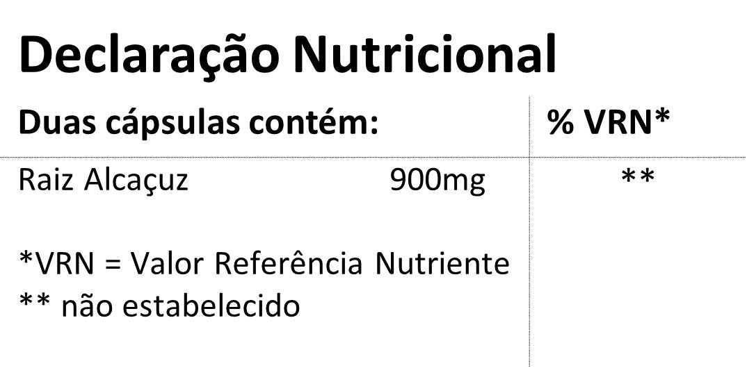 Nutritional information of the Hands on Earth Licorice Root 900mg supplement, 180 capsules for easy intake.