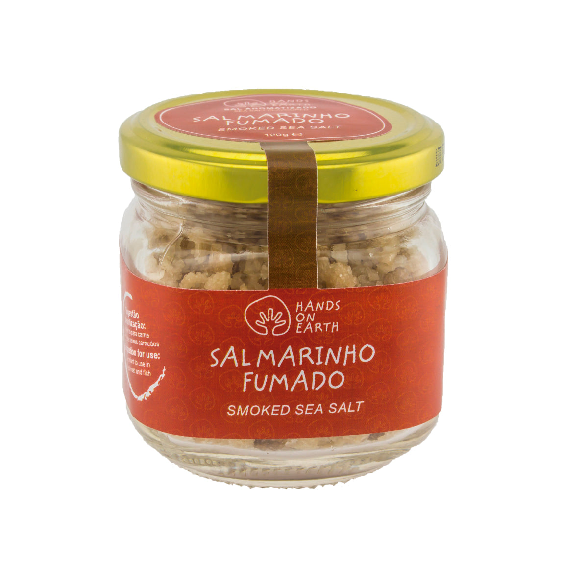 Sal Marinho Fumado com Madeira de Macieira 120g – tempero gourmet natural e saudável para molhos, sopas e carnes