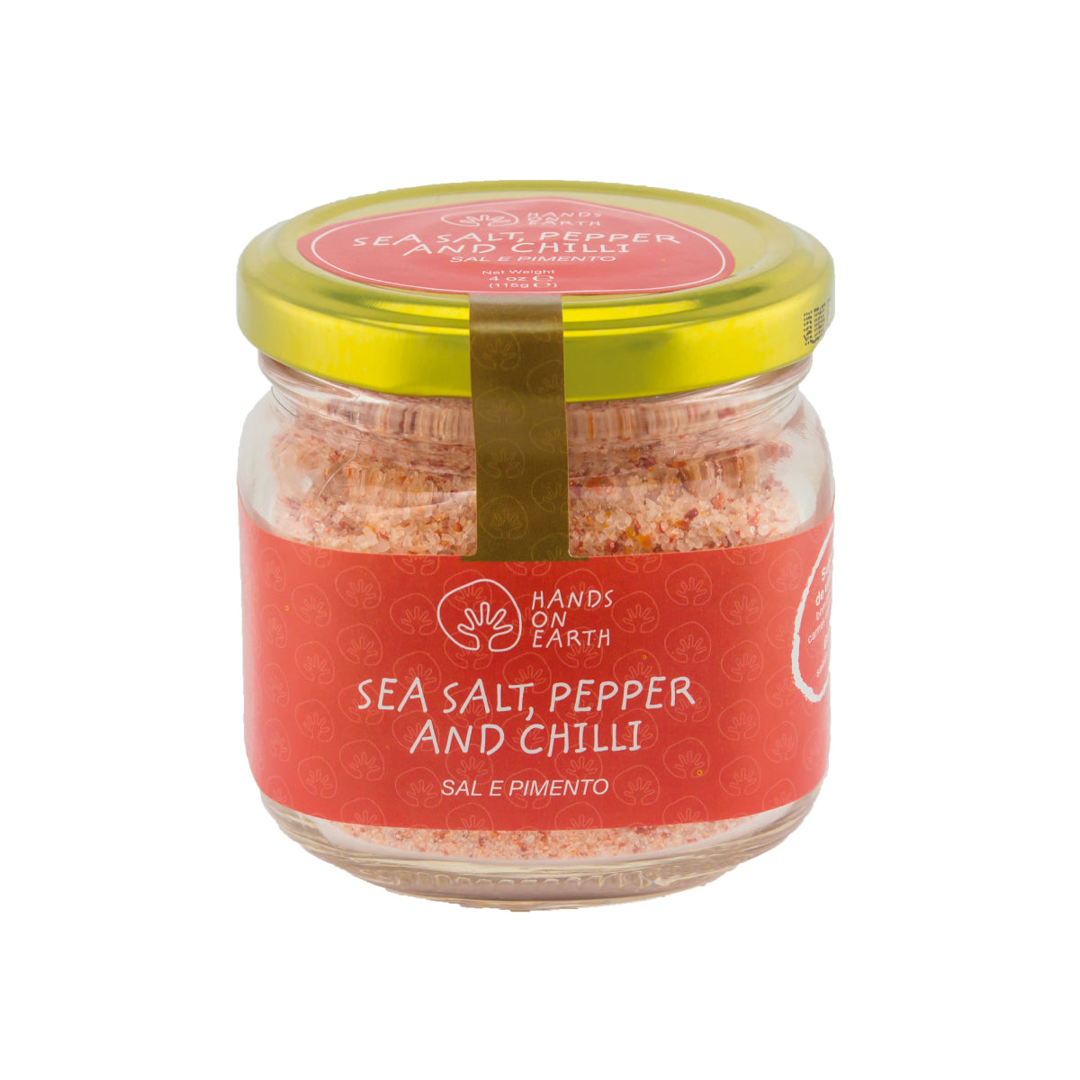 Frasco de Sal Marinho com Pimento Orgânico 115g – tempero gourmet natural
