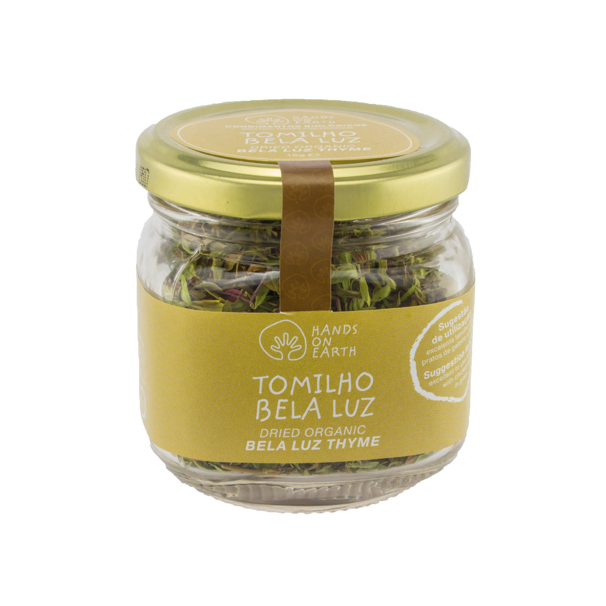 Frasco de Tomilho Bela-Luz Orgânico 15g – erva aromática biológica, ideal para galinha, molhos e como alternativa natural ao sal